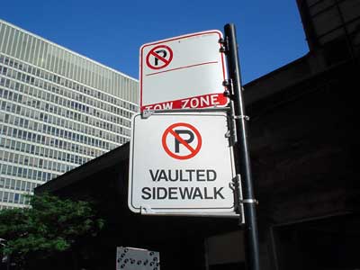 No Parking - Vaulted Sidewalk