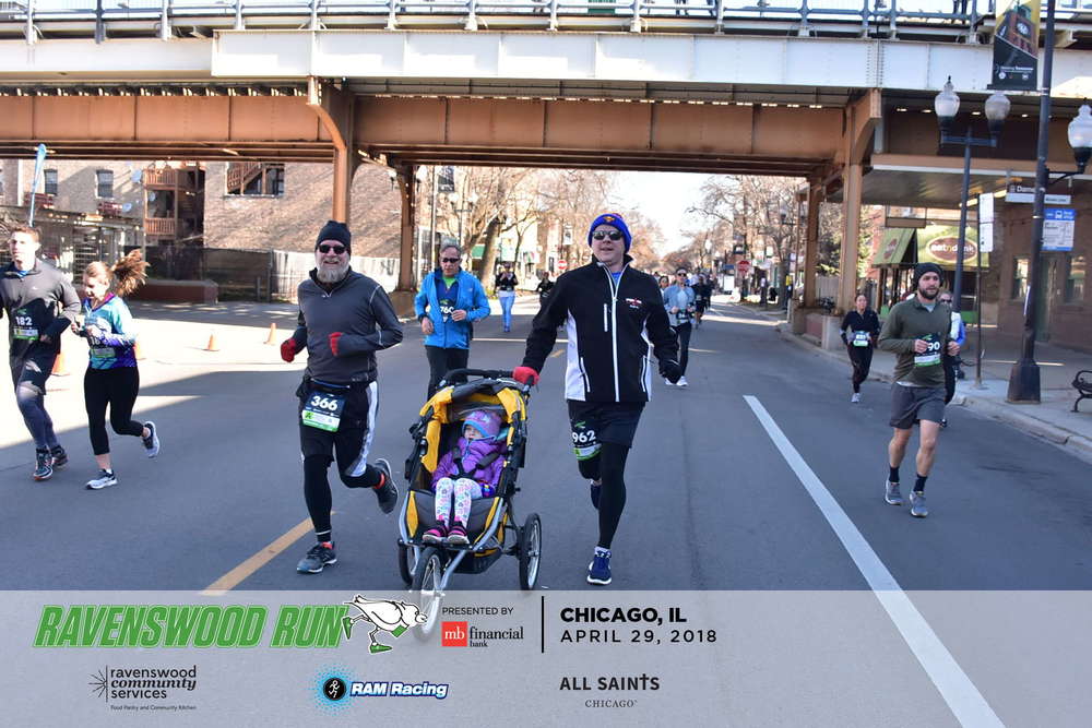 Fuzzy Shaun and Stella finishing the Ravenswood Run