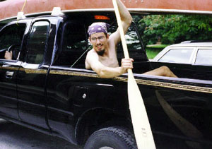 canoe on truck