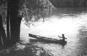 Doug canoeing